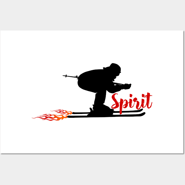 Spirit United States Skiing Wall Art by ArtDesignDE